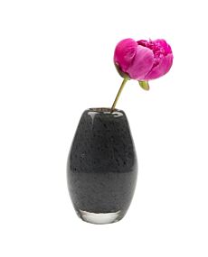Ligne Glass Egg Dark Gray Modern Flower Vase