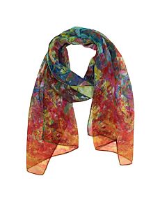 Monet The Artist's House from the Rose Garden Sheer Scarf