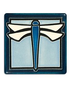 Motawi Dragonfly Blue Tile - 4x4