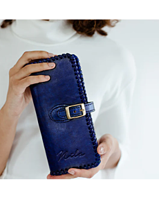 Nila Indigo Clutch with Buckle