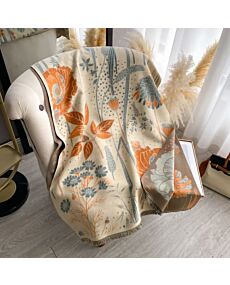 Wild Wheat Blue and Orange Reversible Wrap