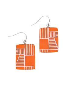 Geovibe Orange Drop Earrings