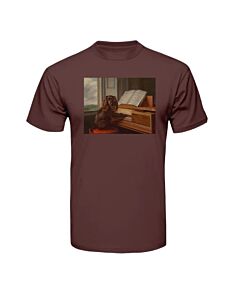 Portrait of an Extraordinary Musical Dog Brown T-Shirt