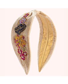 Posy Velvet Cream Headband