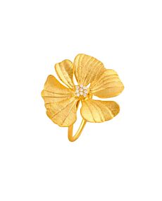 Rose Periwinkle Gold Adjustable Ring