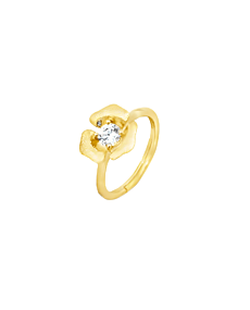 Rosebud Gold Adjustable Ring