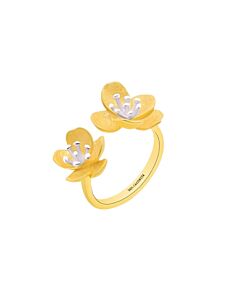 Sakura Bouquet Gold Adjustable Ring