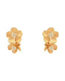 Sakura Bouquet Gold Stud Earrings