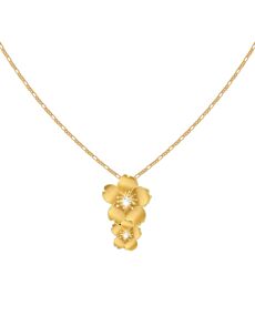 Sakura Bouquet Gold Necklace