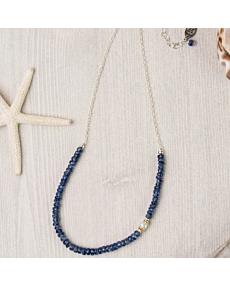 Anne Vaughan Seaside Pearl, Kyanite Simple Necklace
