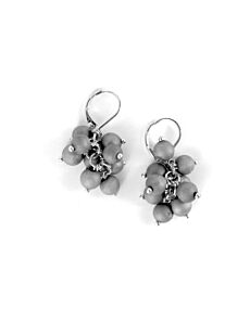 Sea Lily Silver Grape Cluster Earrings