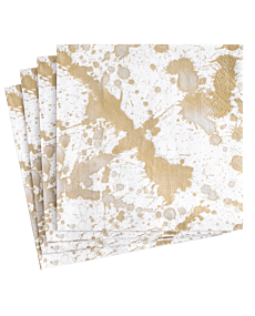 Gold Splatterware Paper Cocktail Napkins