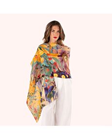 Spring Flora Linen Cotton Scarf
