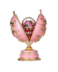 Fabergé Spring Flowers Pink Egg Music Box