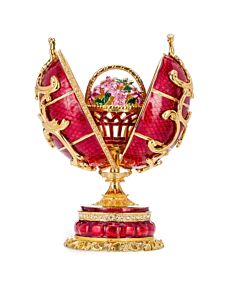 Fabergé Spring Flowers Red Egg Music Box