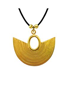 Striped Sinu Crescent Necklace