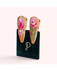 Summer Roses Jeweled Hair Clips