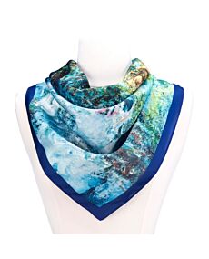 The House at Giverny Viewed From Rose Garden Satin Chiffon Scarf