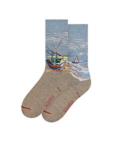Vincent Van Gogh Fishing Boats On the Beach of Les Saintes Socks