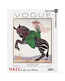 Vogue Lady on a Zebra 500 Piece Puzzle