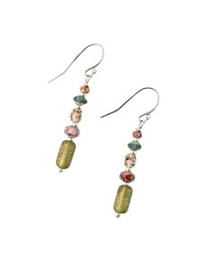 Water Lily Czech Glass, Roman Glass Simple Earrings