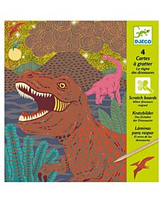 When Dinosaurs Reigned Metallic Scratch Card Activity Set