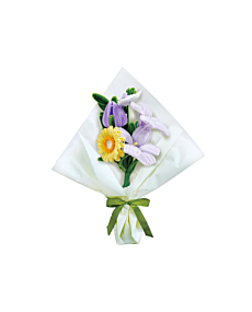 Yellow & Purple Flower Bouquet Mix Chenille Craft Kit