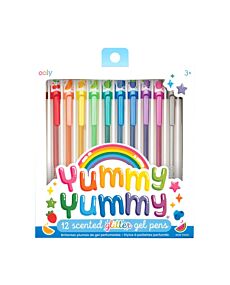 Yummy Yummy Scented Glitter Gel Pens - Set of 12