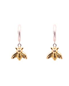 Bumbling Bees Gold Hoops