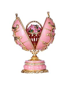 Fabergé Spring Flowers Pink Egg Music Box