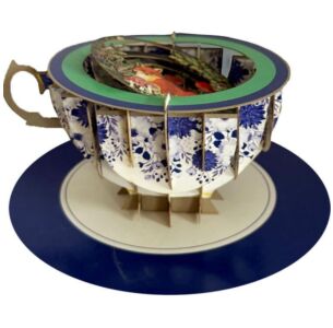 3D Teacup Fox Popup Greeting Card