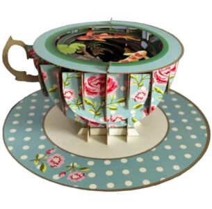 3D Teacup Koi Popup Greeting Card