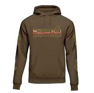 Museum Nerd Art Nouveau Olive Green Hoodie