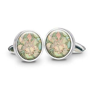 Alphonse Mucha Wallpaper Cufflinks