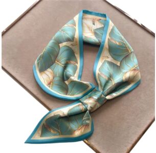 Aqua Fronds Loop Scarf