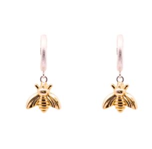 Bumbling Bees Gold Hoops
