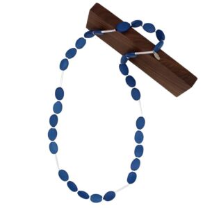 Blair Blue Oval Bead Necklace