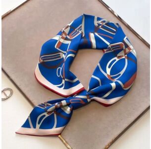 Blue Stirrup Loop Scarf