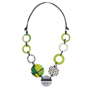 Bree Lime Green Link Necklace