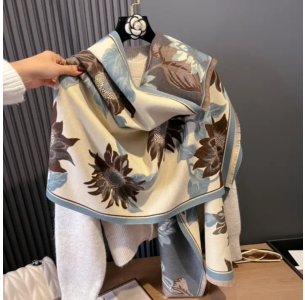 Brown Sunflowers Reversible Wrap