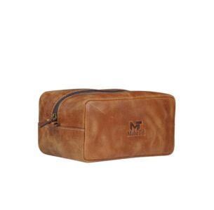 Buffalo Tanned Leather Toiletry Bag