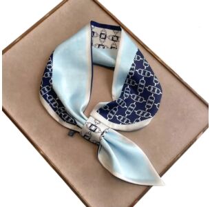 Chains Loop Scarf - Aqua & Blue