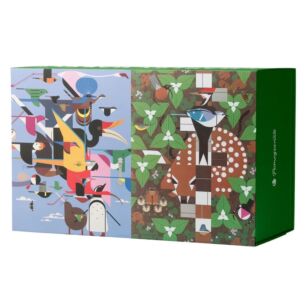 Charley Harper 120-Piece Double-Sided Puzzle Set