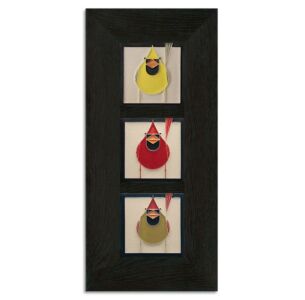 Charley Harper Cardinals Framed Motawi Tile Set