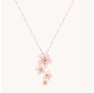 Cherry Blossom Silver Necklace