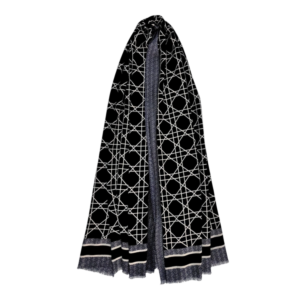 Circle Square Lightweight Black Scarf
