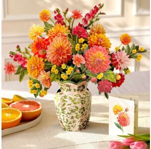 Dahlia Sunrise Pop-Up Flower Bouquet