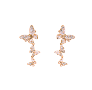 Dancing Butterfly Gold Studs
