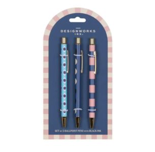A Dopo Set Of 3 Pens - Eye, Moon, Stripe