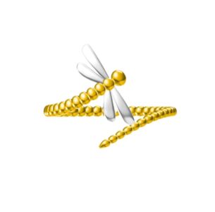 Dragonfly Dual Tone Adjustable Ring
